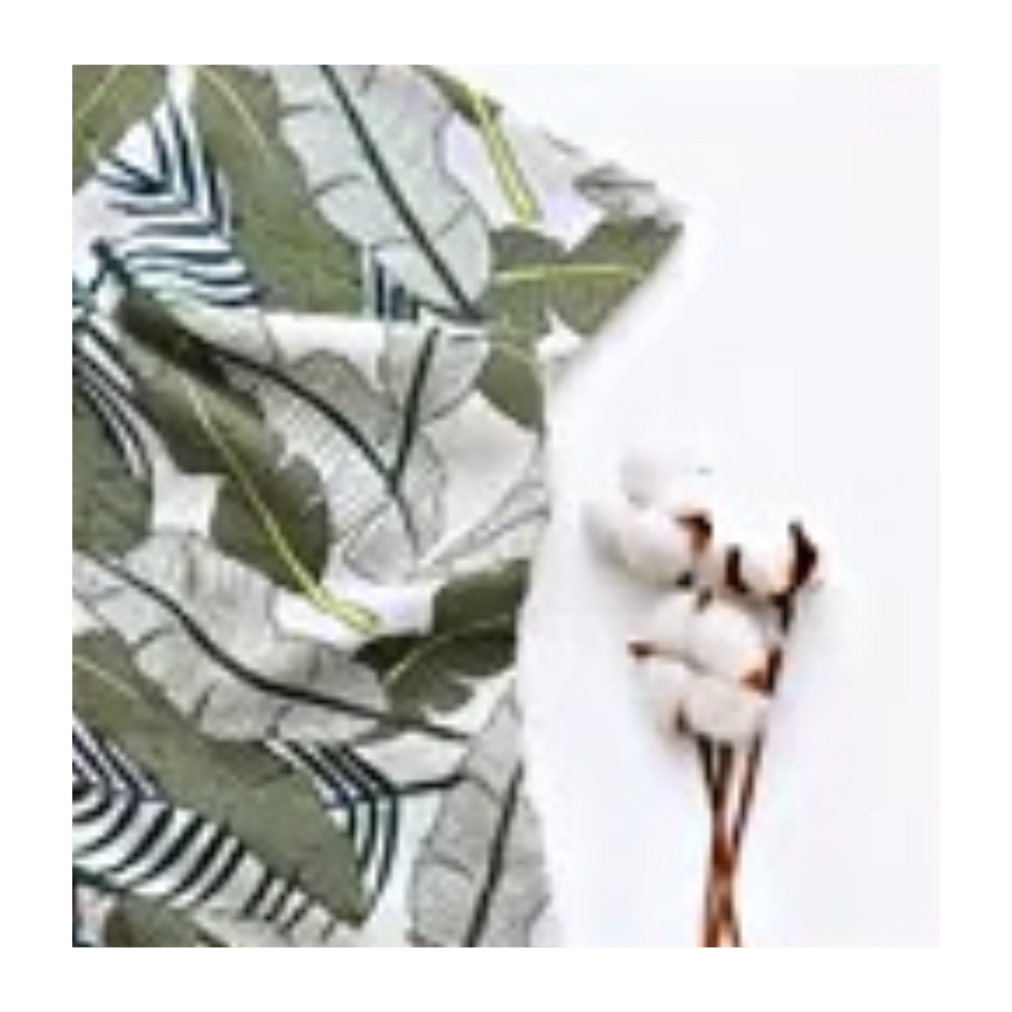 Klijnkie Muslin Set - GREEN LEAVES 1