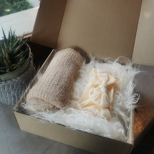 Klijnkie Newborn Prop Set - CREAM